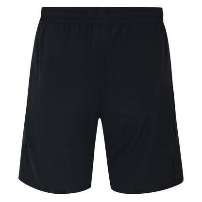 Black - Back - Umbro Mens Premier Woven Long Length Shorts