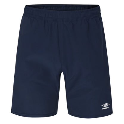 Dark Navy - Front - Umbro Mens Premier Woven Long Length Shorts