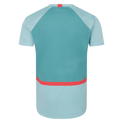 Aqua Haze-Latigo Bay-Lava Pink - Back - Umbro Childrens-Kids Premier Huddersfield Town AFC Training Jersey