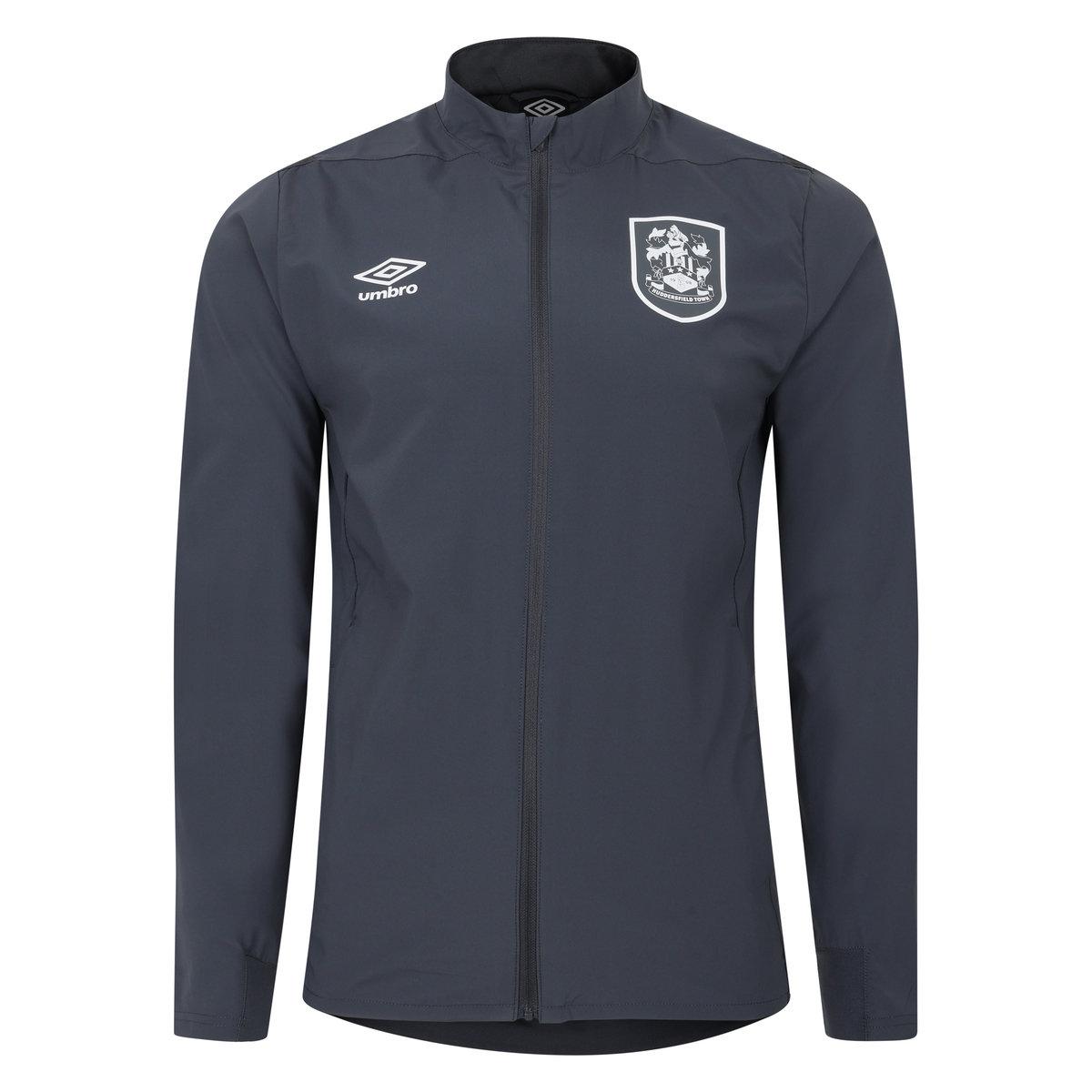 Carbon - Front - Umbro Mens Premier Presentation Huddersfield Town AFC Jacket