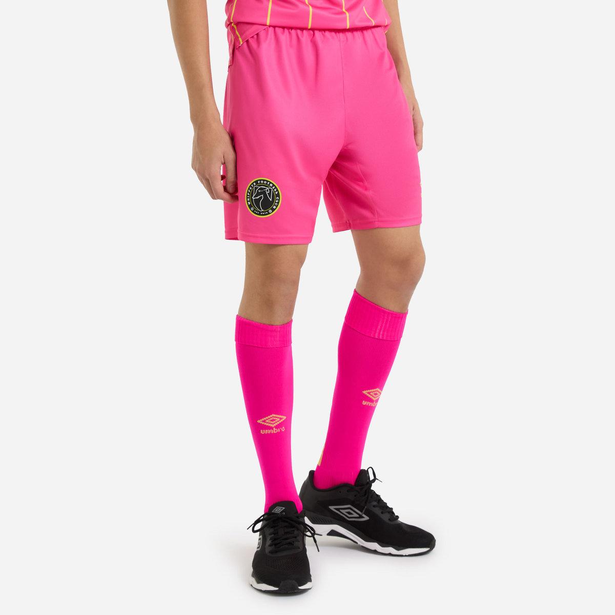 Pink - Front - Umbro Mens Whippets FC Match Goalkeeper Shorts