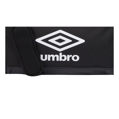 Black-White - Back - Umbro Wheeled Duffel Bag