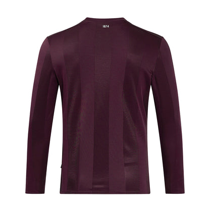 Maroon - Back - Umbro 24-25 Heart Of Midlothian FC Long-Sleeved Home Jersey