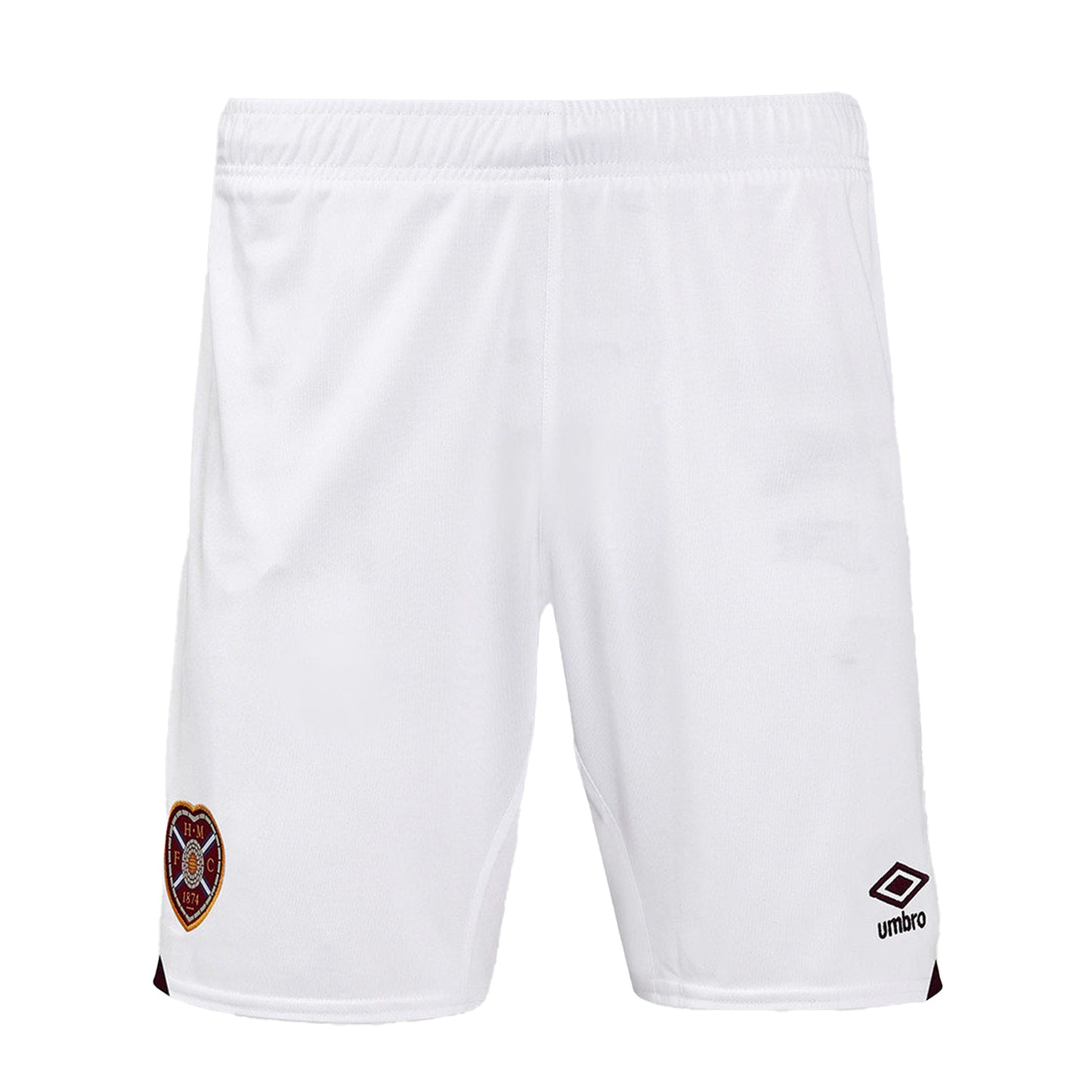 White - Front - Umbro Mens 24-25 Heart Of Midlothian FC Home Shorts