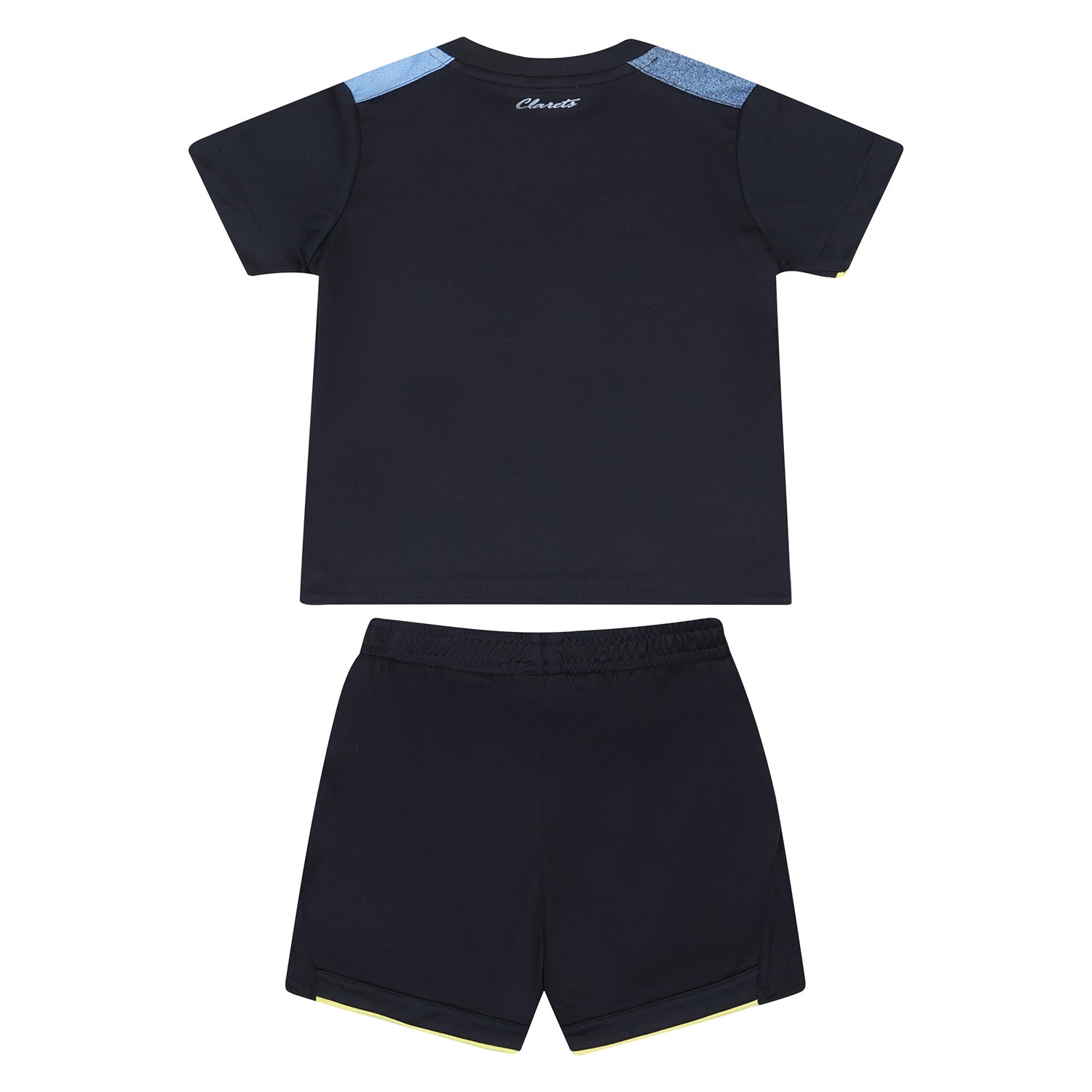 Blue-Yellow - Back - Umbro Childrens-Kids 23-24 Burnley FC Football Kit