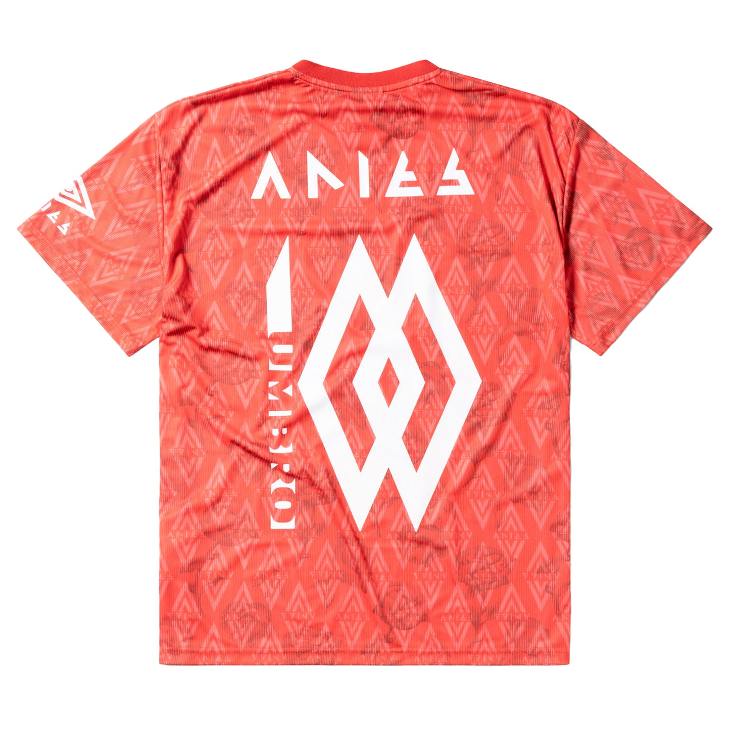 Red - Back - Umbro Mens Roses Aries Football Jersey