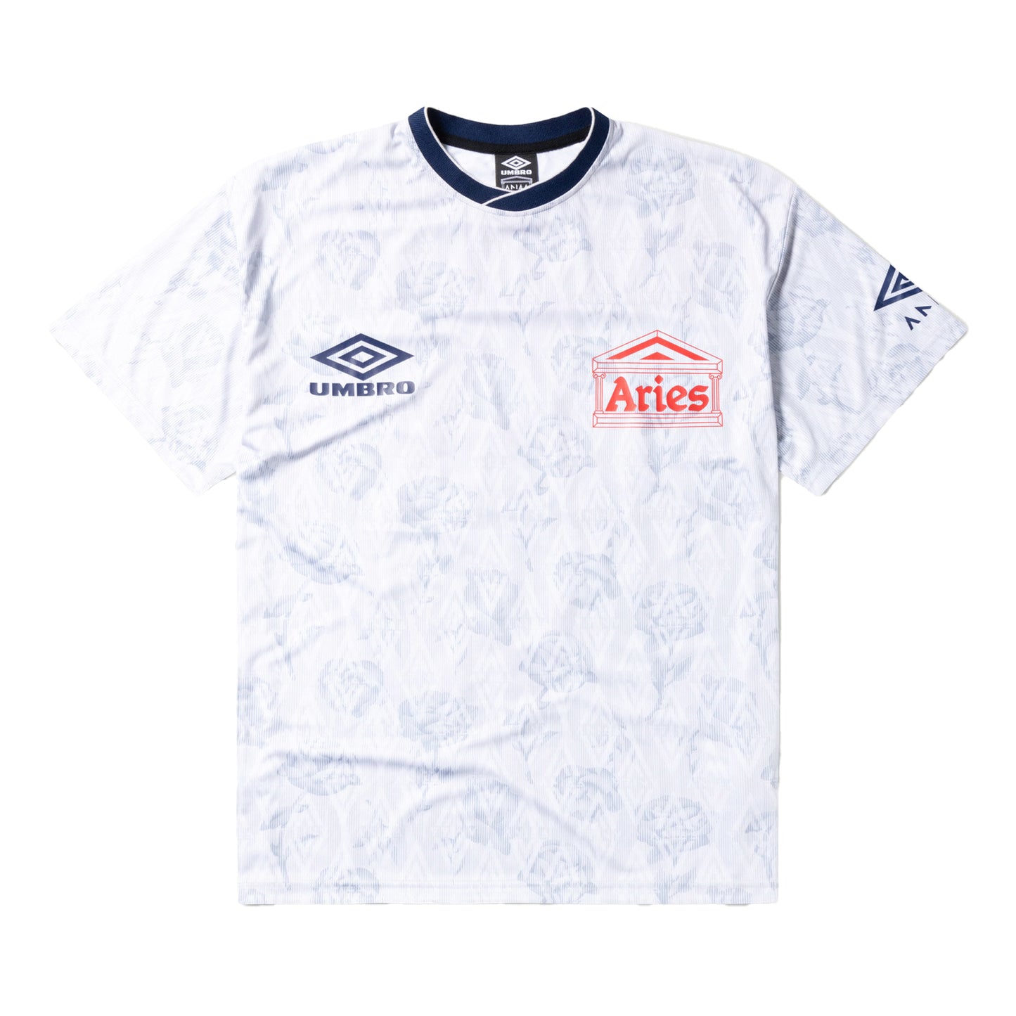 White - Front - Umbro Mens Roses Aries Football Jersey