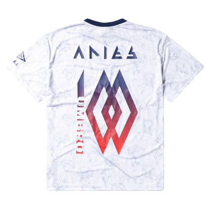 White - Back - Umbro Mens Roses Aries Football Jersey