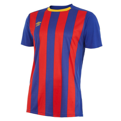 Dazzling Blue-High Risk Red - Front - Umbro Mens Striped Capital Jersey