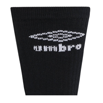 Black - Lifestyle - Umbro Mens Logo Crew Socks (Pack of 3)