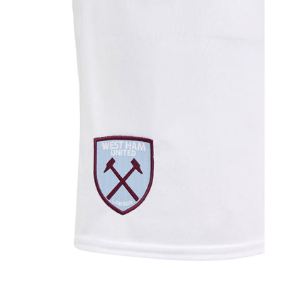 White - Side - Umbro Childrens-Kids 24-25 West Ham United FC Home Shorts