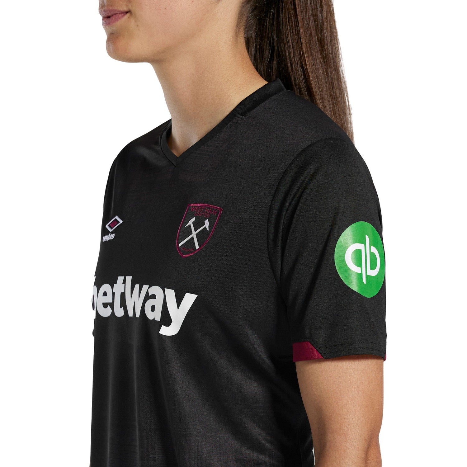 Claret-Blue - Side - Umbro Womens-Ladies 24-25 West Ham United FC Away Jersey