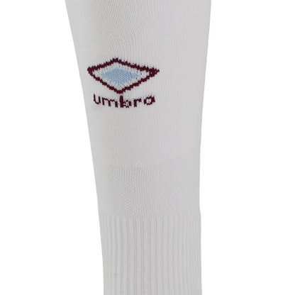 Claret-White-Sky Blue - Back - Umbro Mens 24-25 West Ham United FC Home Socks