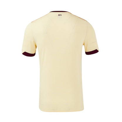 Beige-Scarlet Red - Back - Umbro Unisex Adult 24-25 Heart Of Midlothian FC Away Jersey