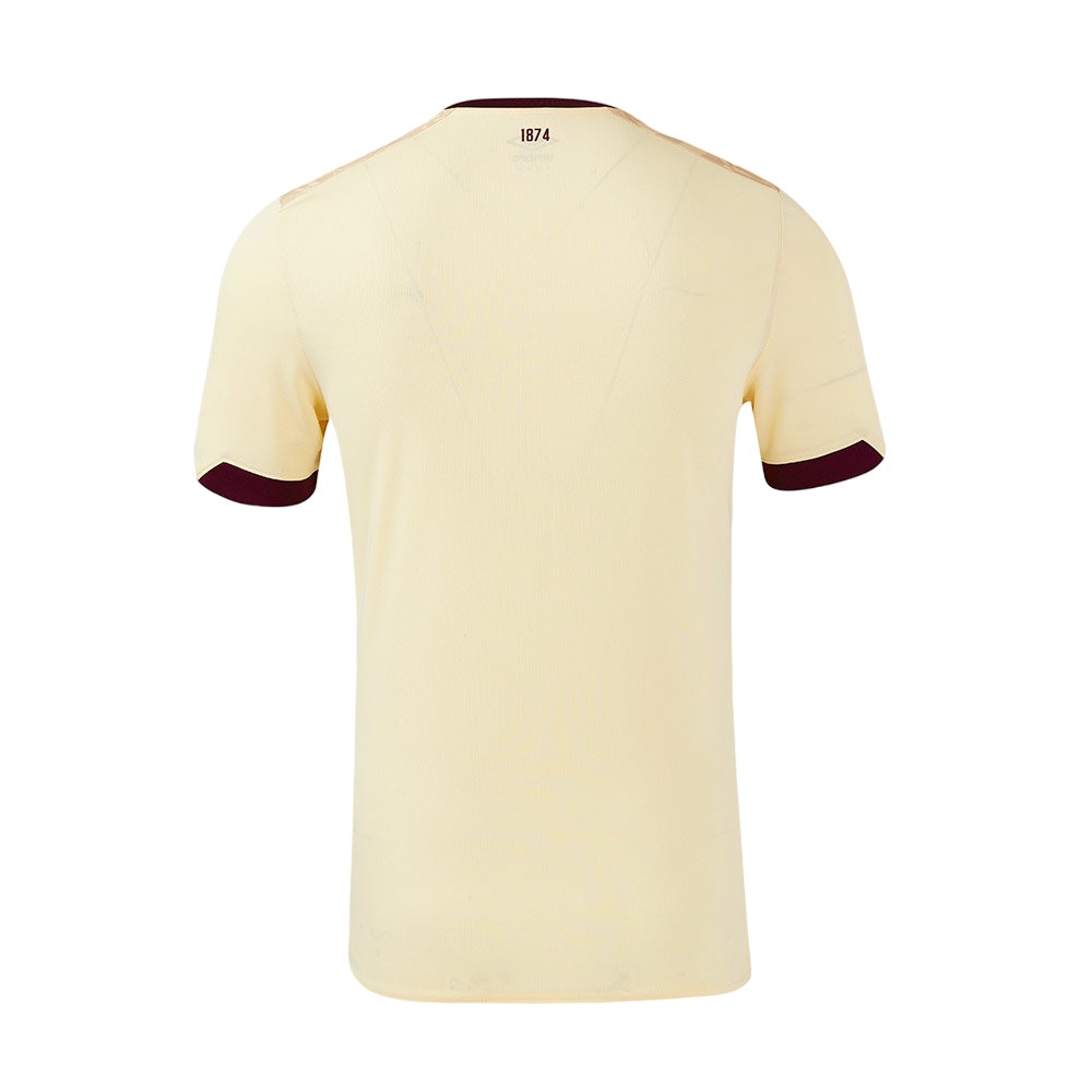 Beige-Scarlet Red - Back - Umbro Childrens-Kids 24-25 Heart Of Midlothian FC Away Jersey