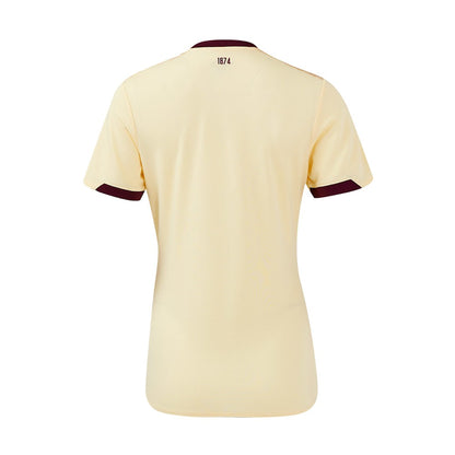 Beige-Scarlet Red - Back - Umbro Womens-Ladies 24-25 Heart Of Midlothian FC Away Jersey