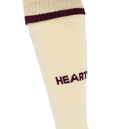 Beige-Scarlet Red - Back - Umbro Mens 24-25 Heart Of Midlothian FC Away Socks