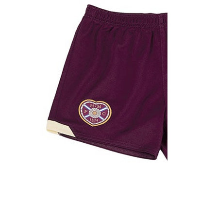 Beige-Scarlet Red - Back - Umbro Childrens-Kids 24-25 Heart Of Midlothian FC Away Kit Set