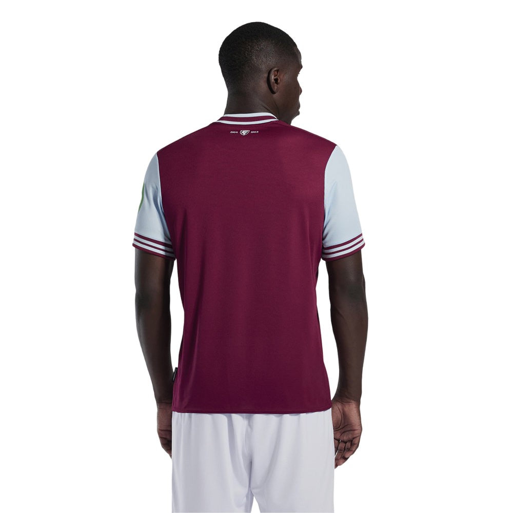 Claret Red-Sky Blue - Back - Umbro Mens 24-25 West Ham United FC Home Jersey