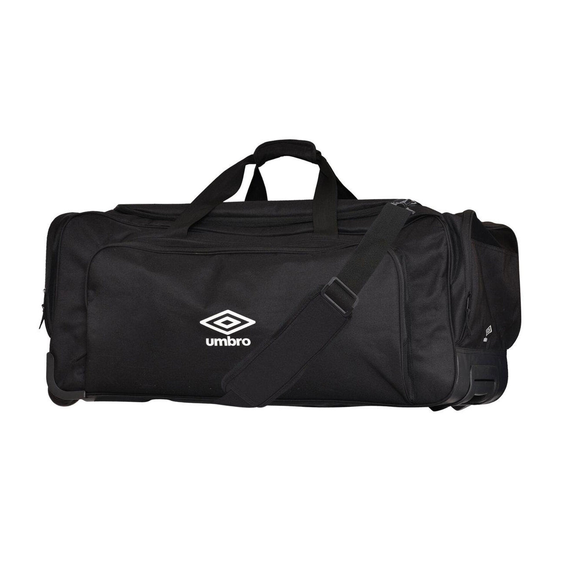 Black - Back - Umbro Megadeck II Wheeled Duffel Bag