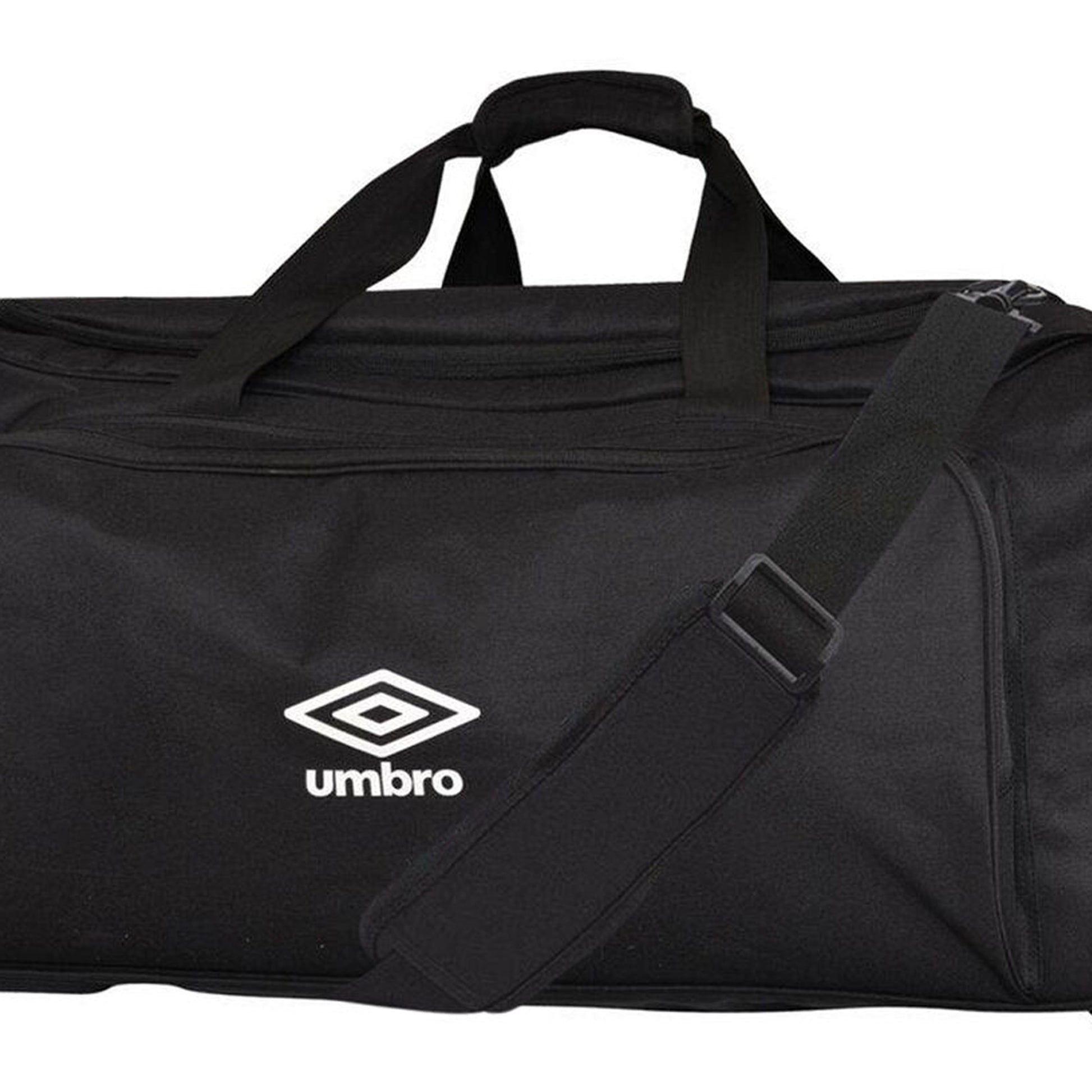 Black - Side - Umbro Megadeck II Wheeled Duffel Bag
