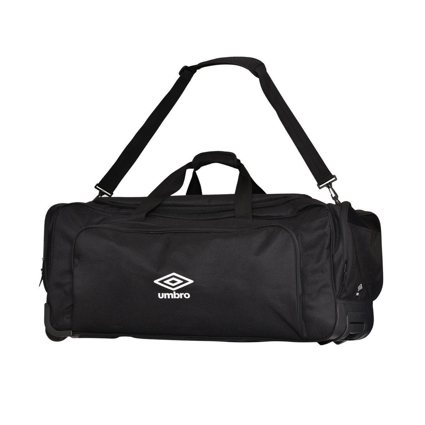 Black - Front - Umbro Megadeck II Wheeled Duffel Bag