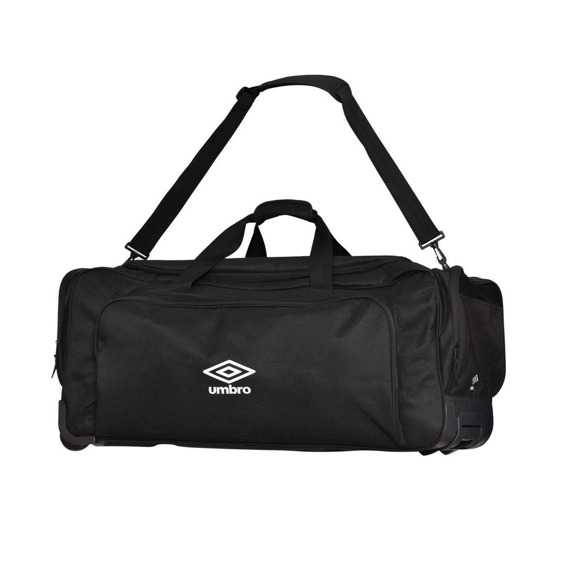 Black - Front - Umbro Megadeck II Wheeled Duffel Bag