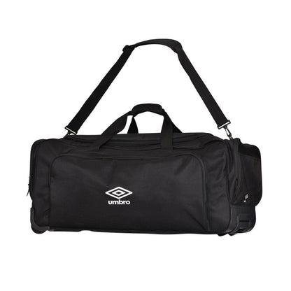 Black - Front - Umbro Megadeck II Wheeled Duffel Bag