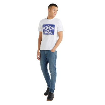 Brilliant White - Side - Umbro Mens Digi Camo Box T-Shirt