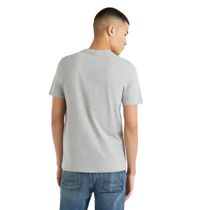 Grey Marl - Back - Umbro Mens Layered Box Logo T-Shirt