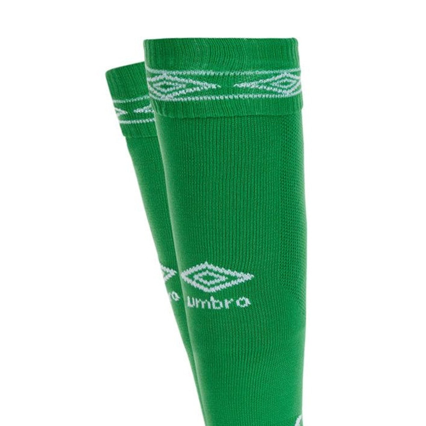 Emerald-White - Side - Umbro Diamond Football Socks