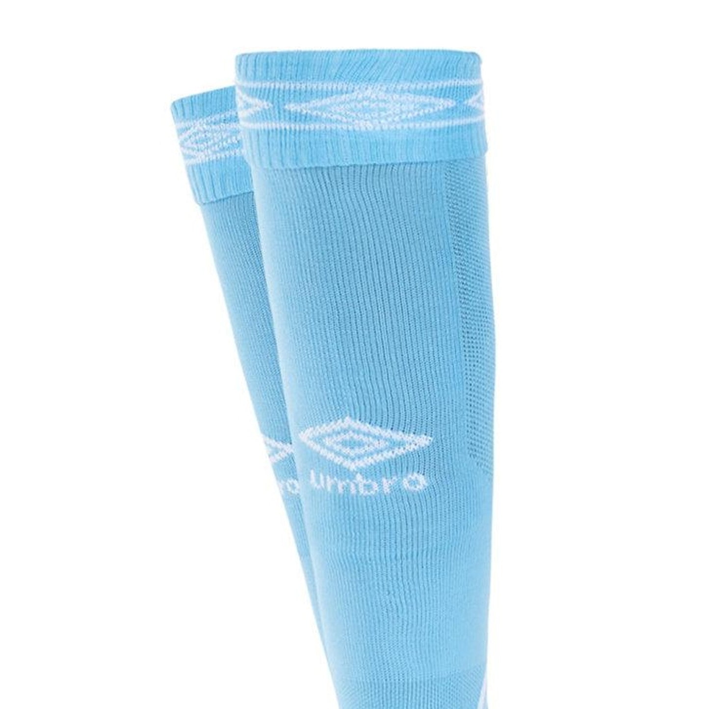 Sky Blue-White - Side - Umbro Diamond Football Socks