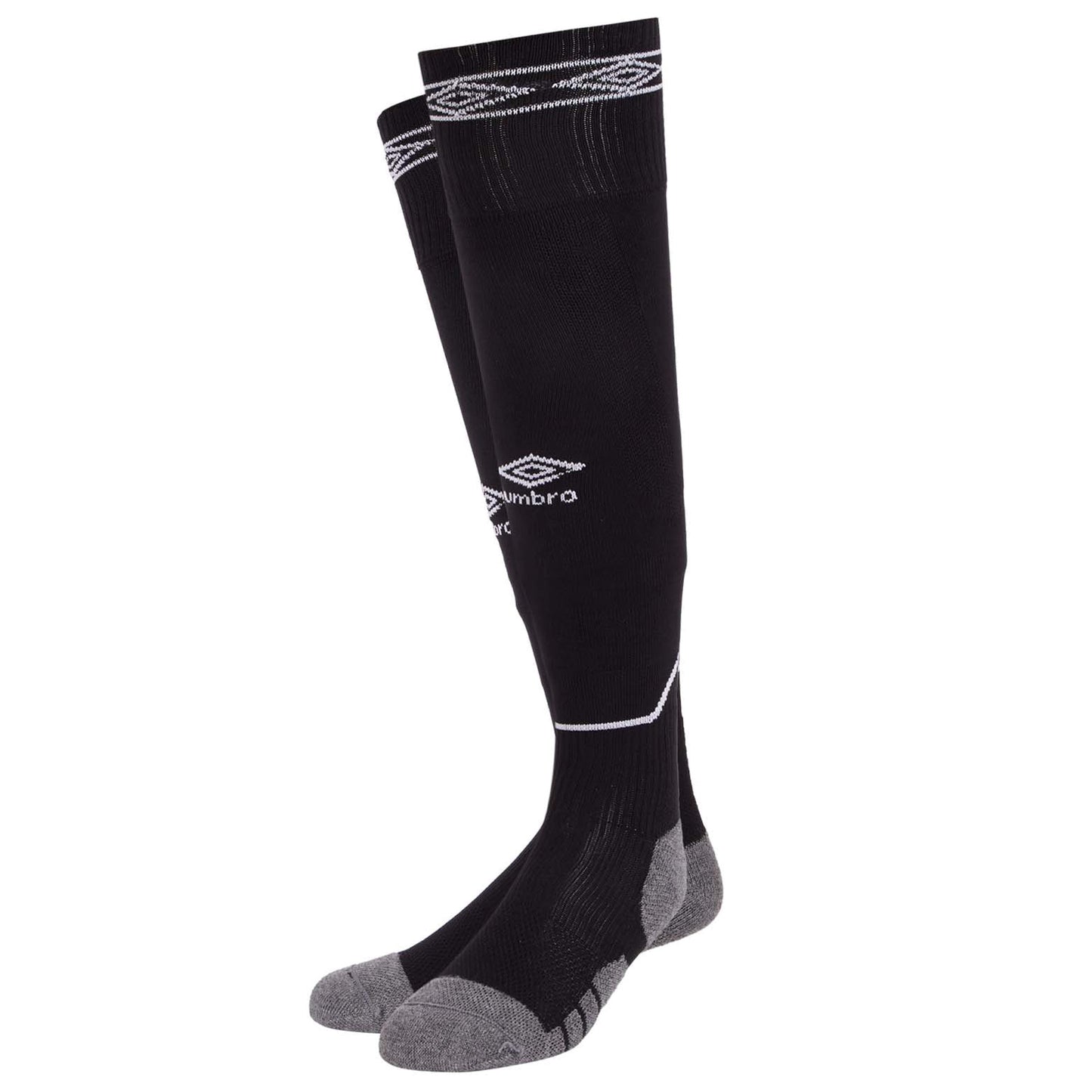 Black-White - Front - Umbro Diamond Football Socks