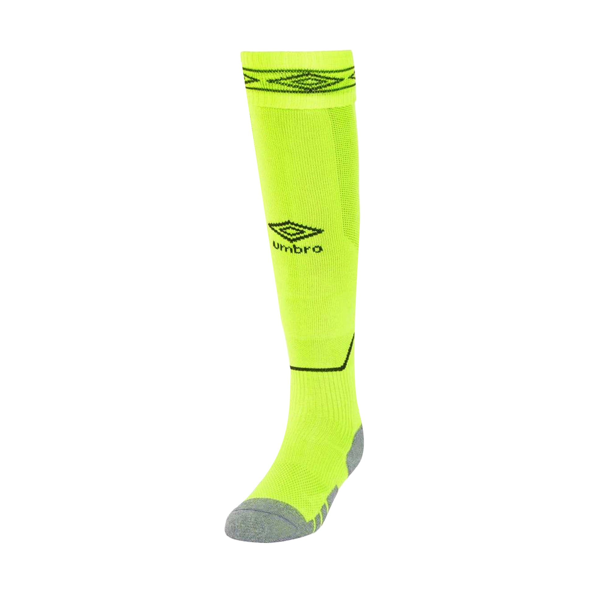 Safety Yellow-Carbon - Back - Umbro Diamond Football Socks