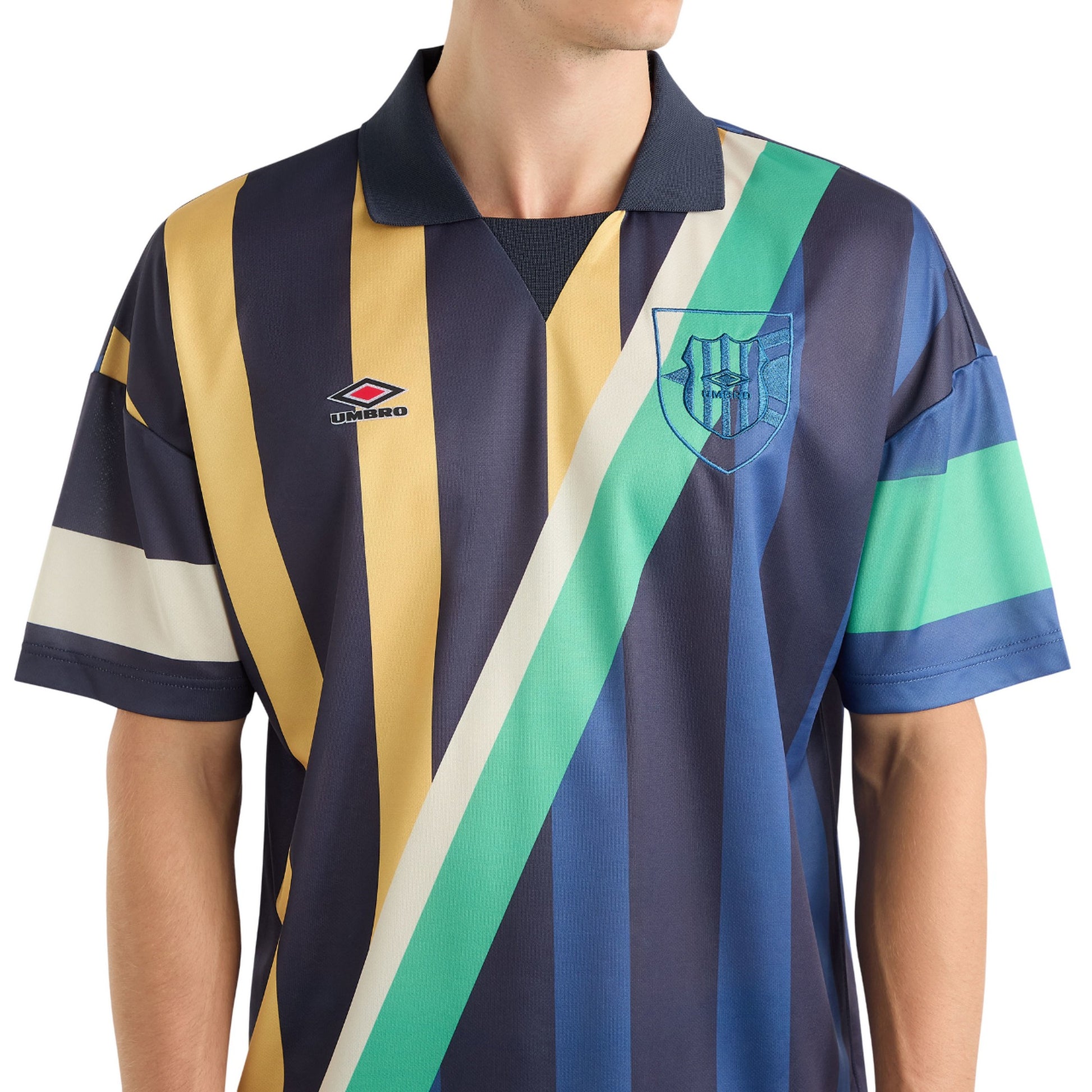 Dark Navy-Multicoloured - Side - Umbro Mens Mash-up Jersey