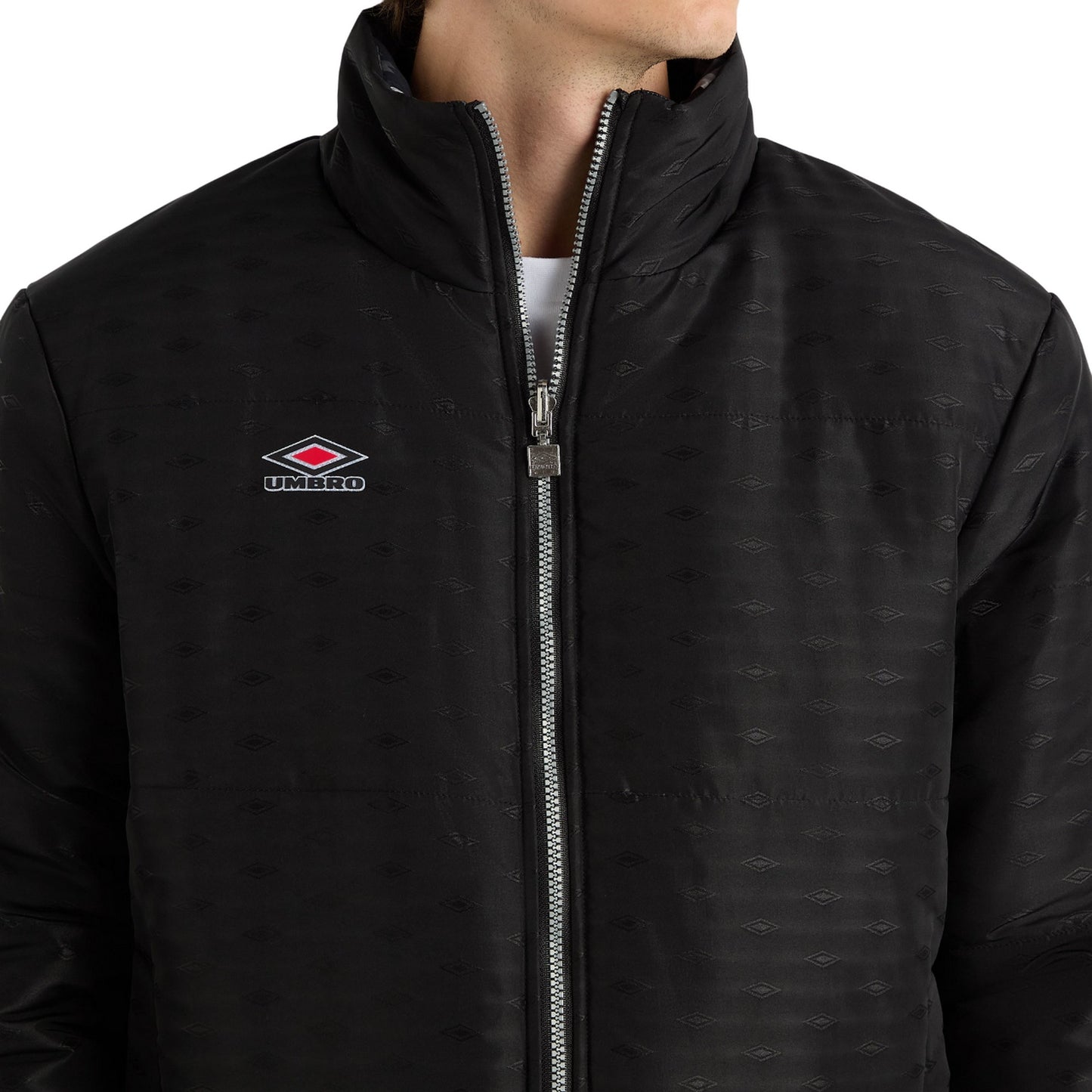 Black - Lifestyle - Umbro Mens Reversible Puffer Jacket