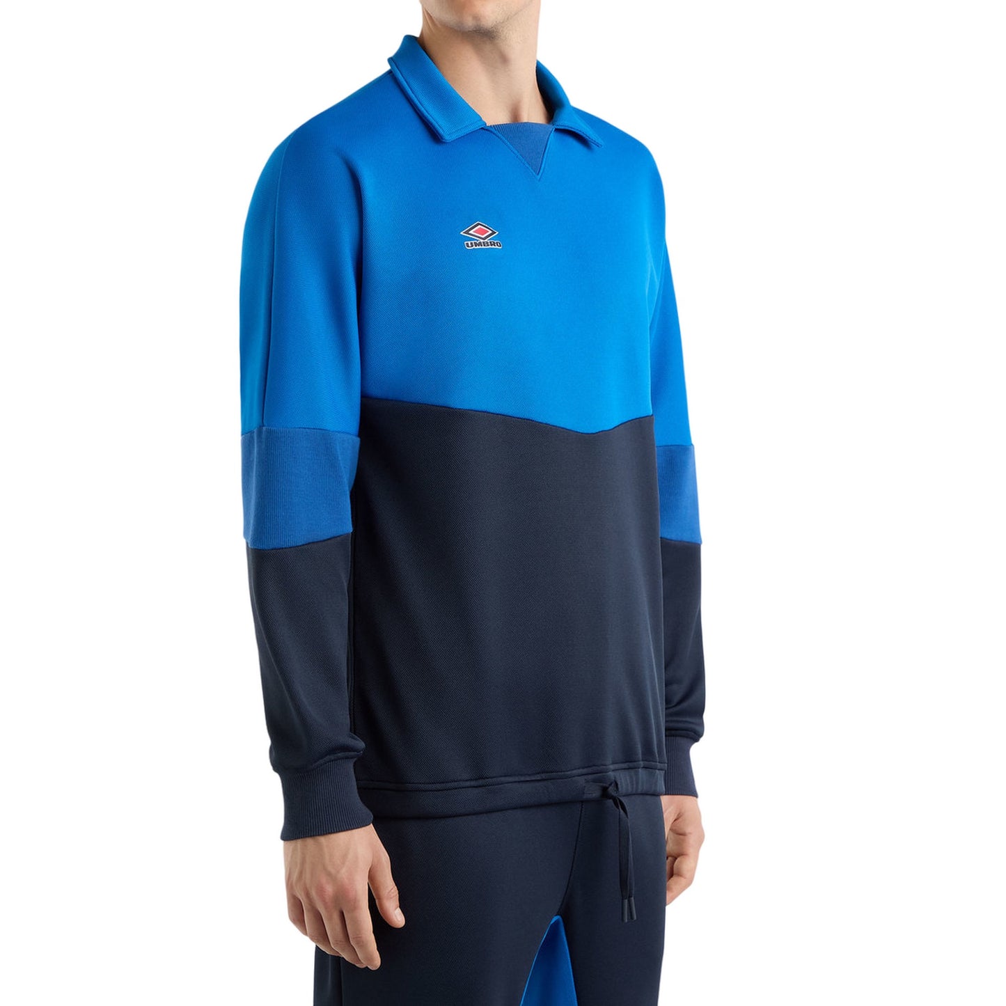 Victoria Blue-Dark Navy-Limoges - Front - Umbro Mens Drill Top