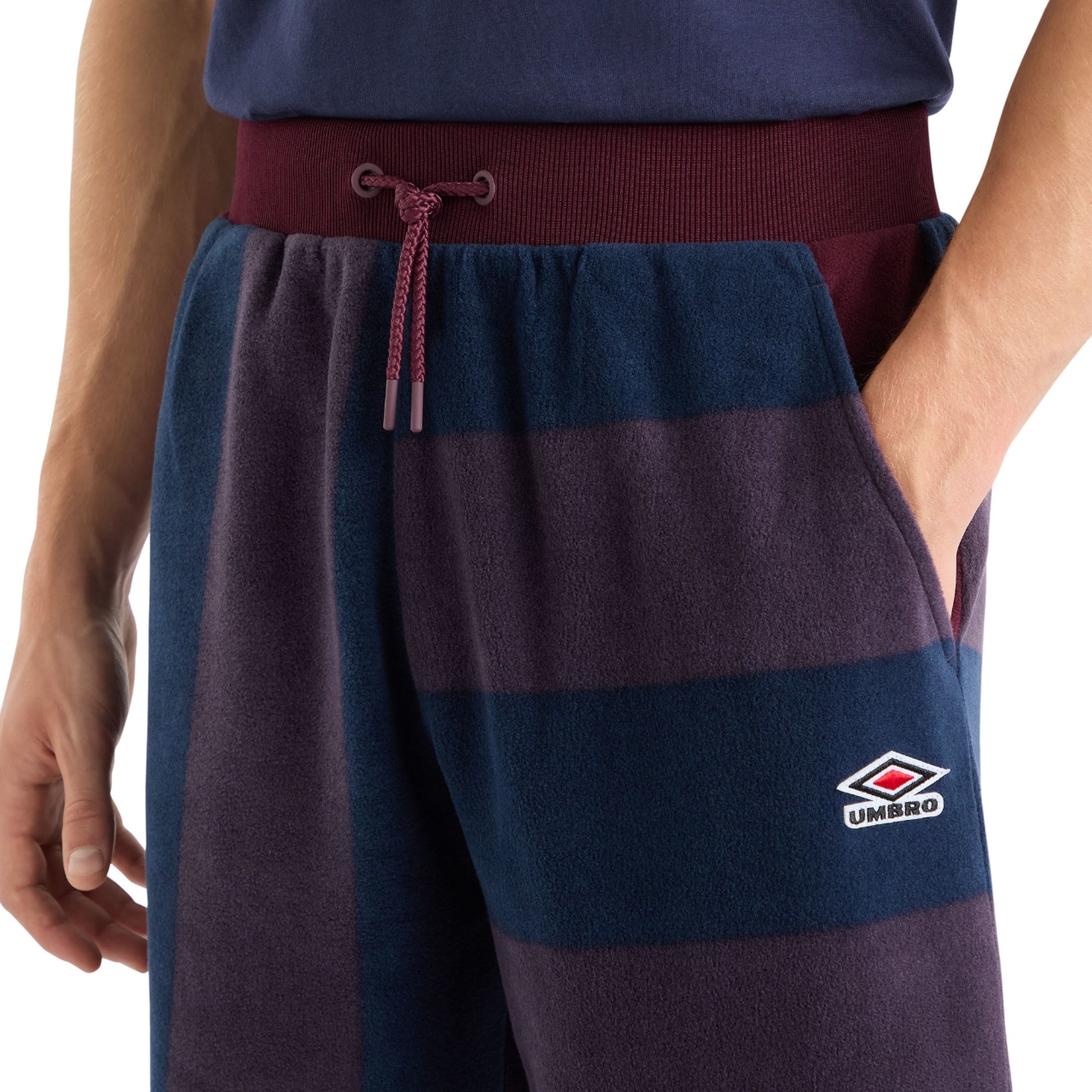 Winetasting - Side - Umbro Mens Multi Stripe Panelled Shorts