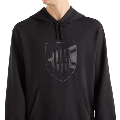Black - Side - Umbro Mens Crest Hoodie