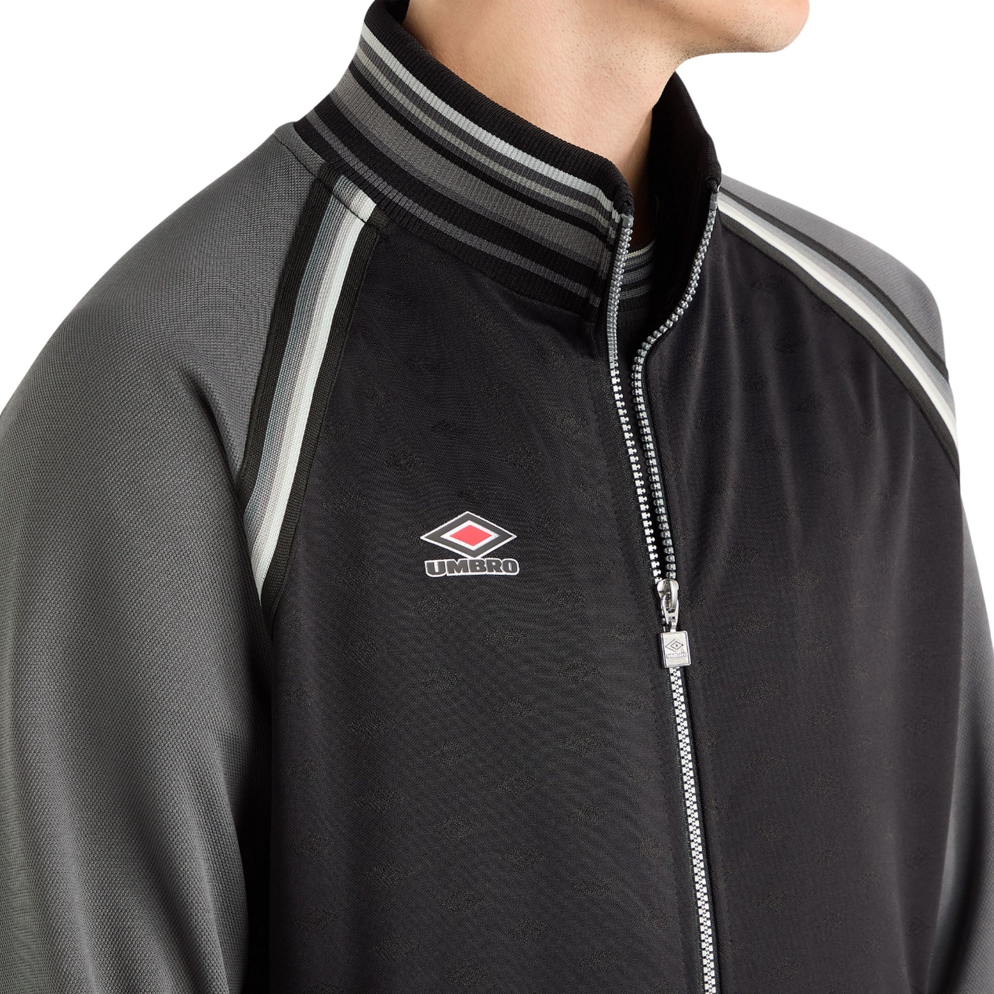 Black-Iron Gate - Side - Umbro Mens Monogram Anthem Jacket