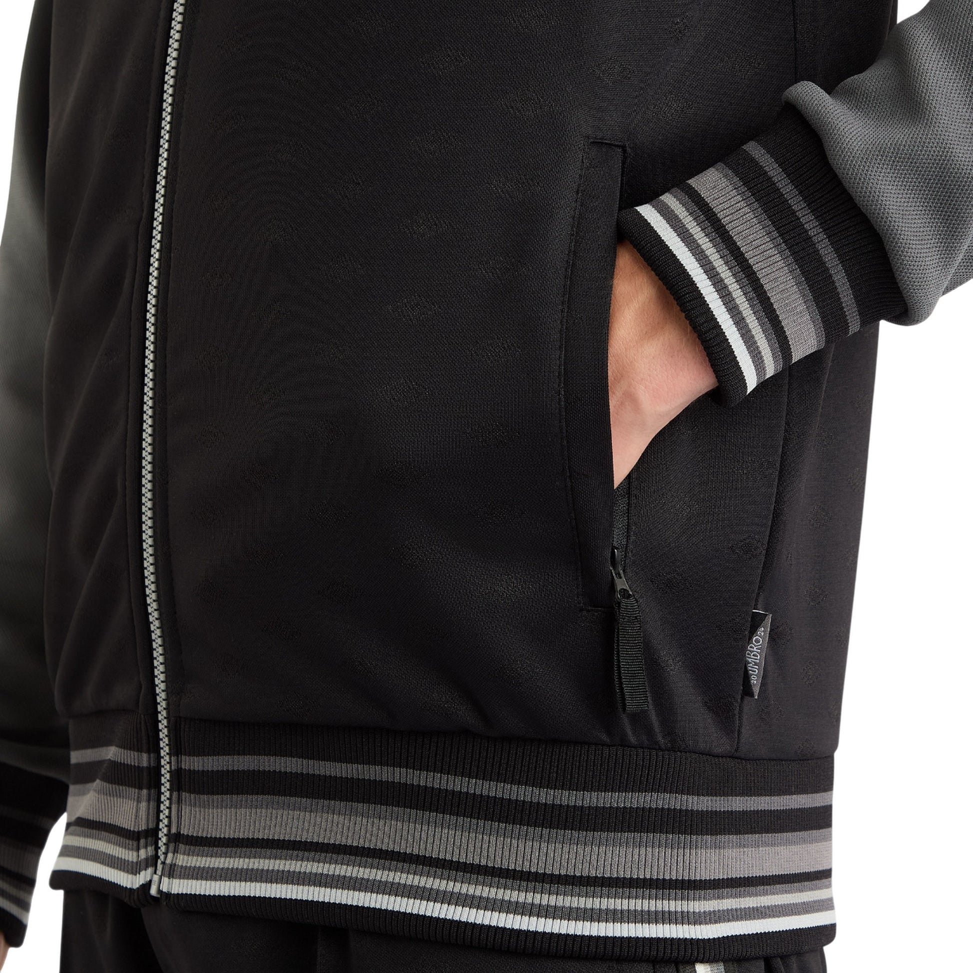 Black-Iron Gate - Lifestyle - Umbro Mens Monogram Anthem Jacket
