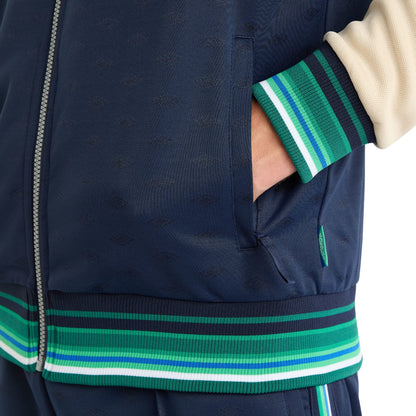 Dark Navy-Fog-Peppermint Green - Lifestyle - Umbro Mens Monogram Anthem Jacket