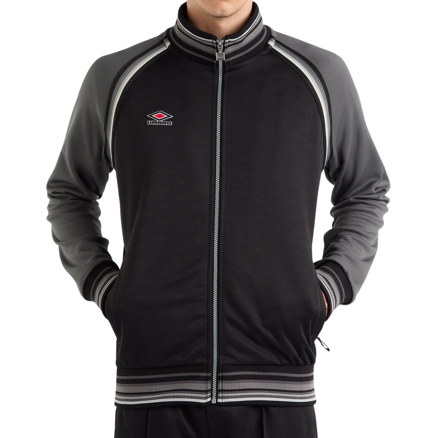 Black-Iron Gate - Front - Umbro Mens Monogram Anthem Jacket