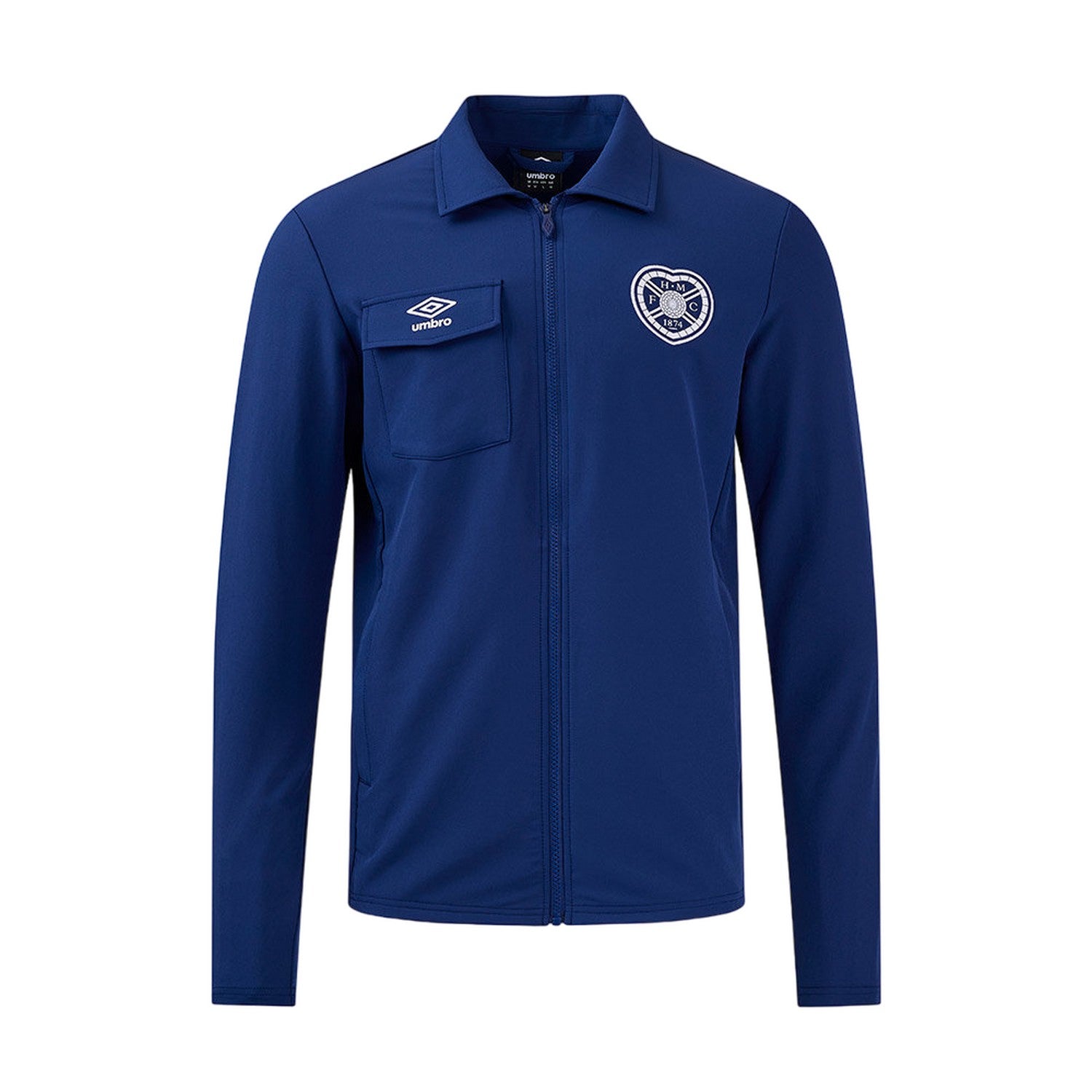 Blue Depth - Front - Umbro Mens 24-25 Heart Of Midlothian FC Presentation Jacket