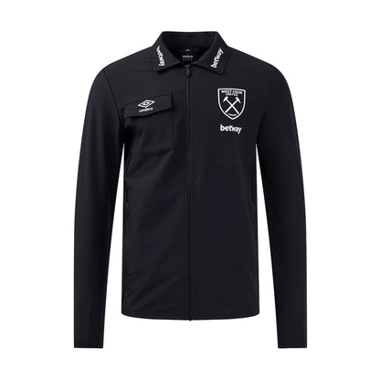 Black - Front - Umbro Mens 24-25 West Ham United FC Presentation Jacket