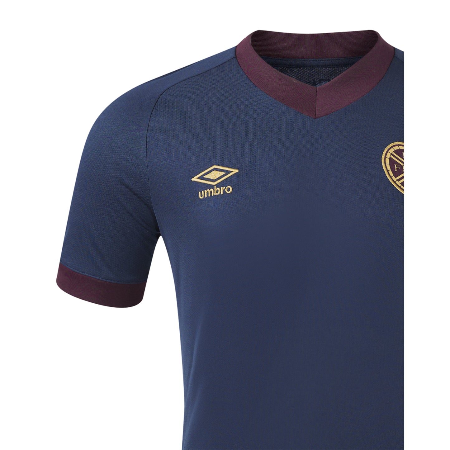 Maroon-Navy - Side - Umbro Childrens-Kids 24-25 Heart Of Midlothian FC Third Jersey