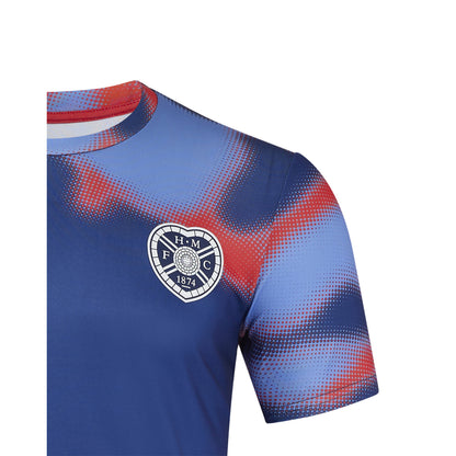 Persian Jewel-Poppy Red-Blue Depth - Lifestyle - Umbro Childrens-Kids 24-25 Heart Of Midlothian FC Warm Up Jersey