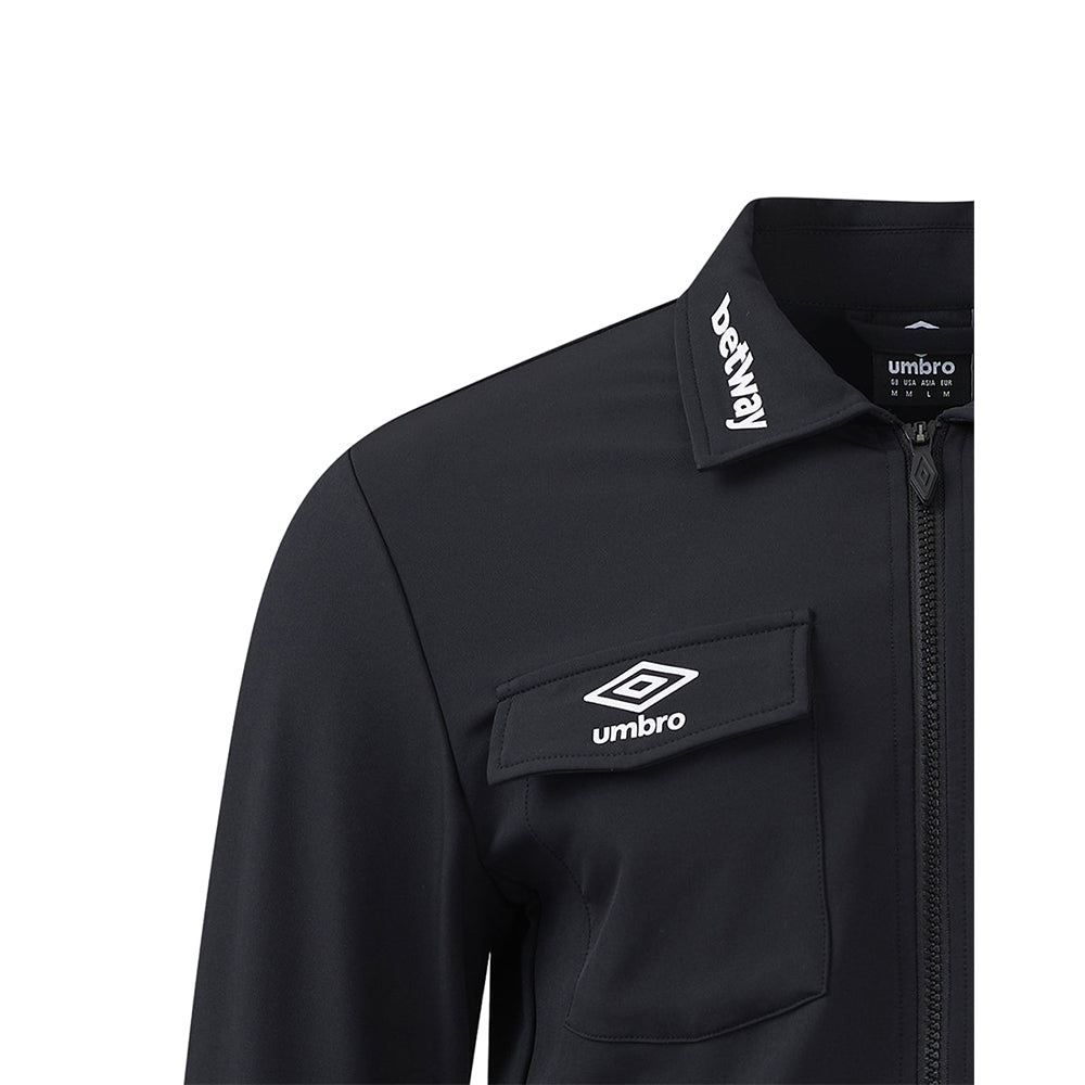 Black - Side - Umbro Childrens-Kids 24-25 West Ham United FC Presentation Jacket