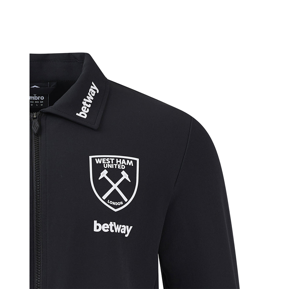 Black - Lifestyle - Umbro Childrens-Kids 24-25 West Ham United FC Presentation Jacket