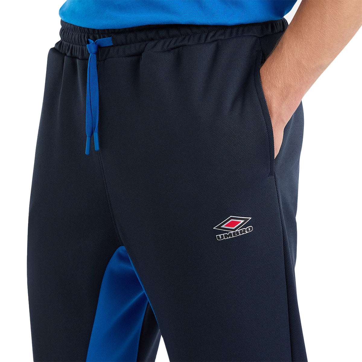 Dark Navy-Victoria Blue - Side - Umbro Mens Drill Pants